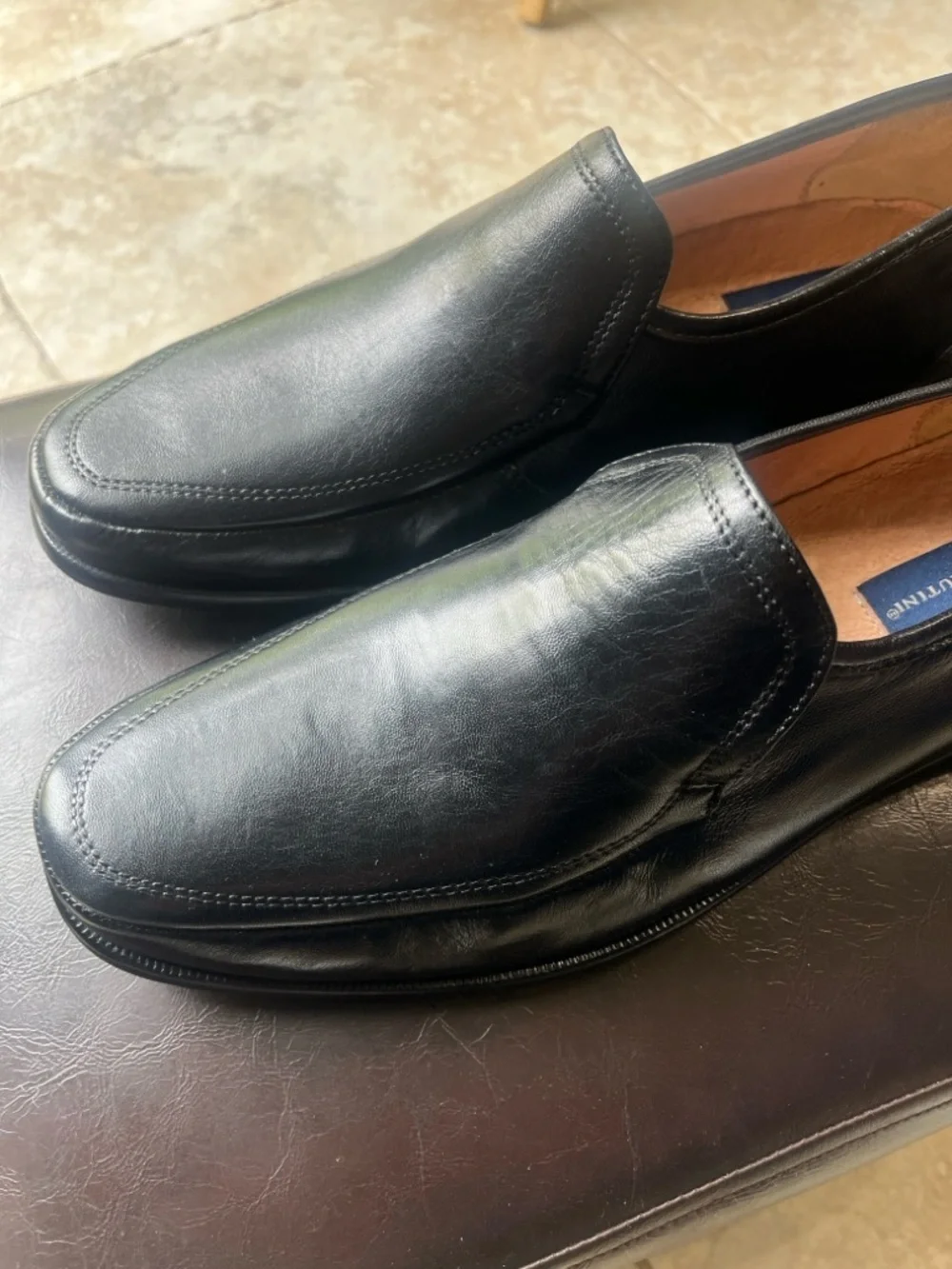 Giorgio Brutini Black Leather Slip-On Loafers 🆕 without 📦